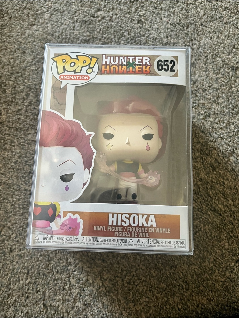 Funko Hisoka Pop! Vinyl Figure - Pink Hair, White Face